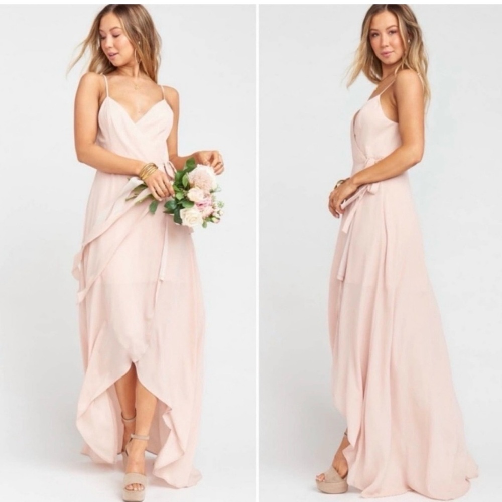 Show Me Your MuMu Pink Wrap Maxi Dress